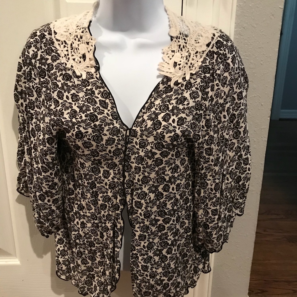 NB Crochet Back Crop Cardigan